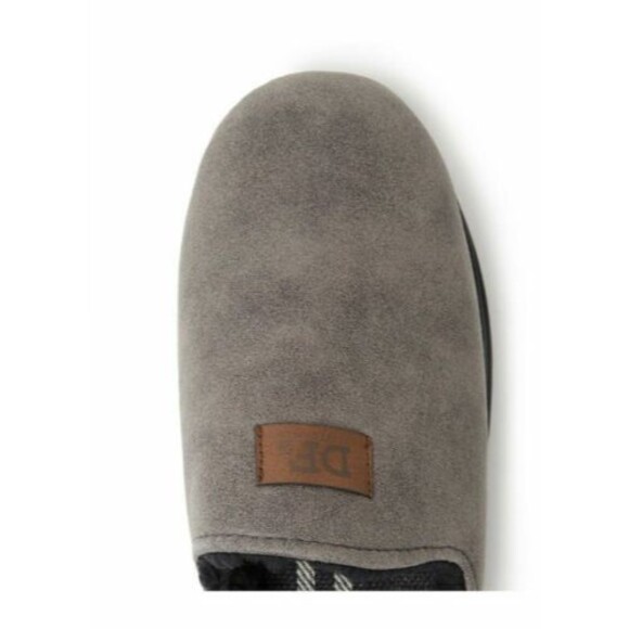 DF by Dearfoams Men's S 7-8  NWOB  Mountain Clog Slippers w Memory Foam Grey - Picture 7 of 8